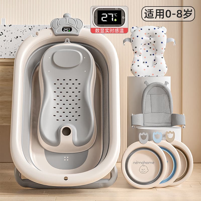 Foldable children's big tub with seat for early age for new born 1