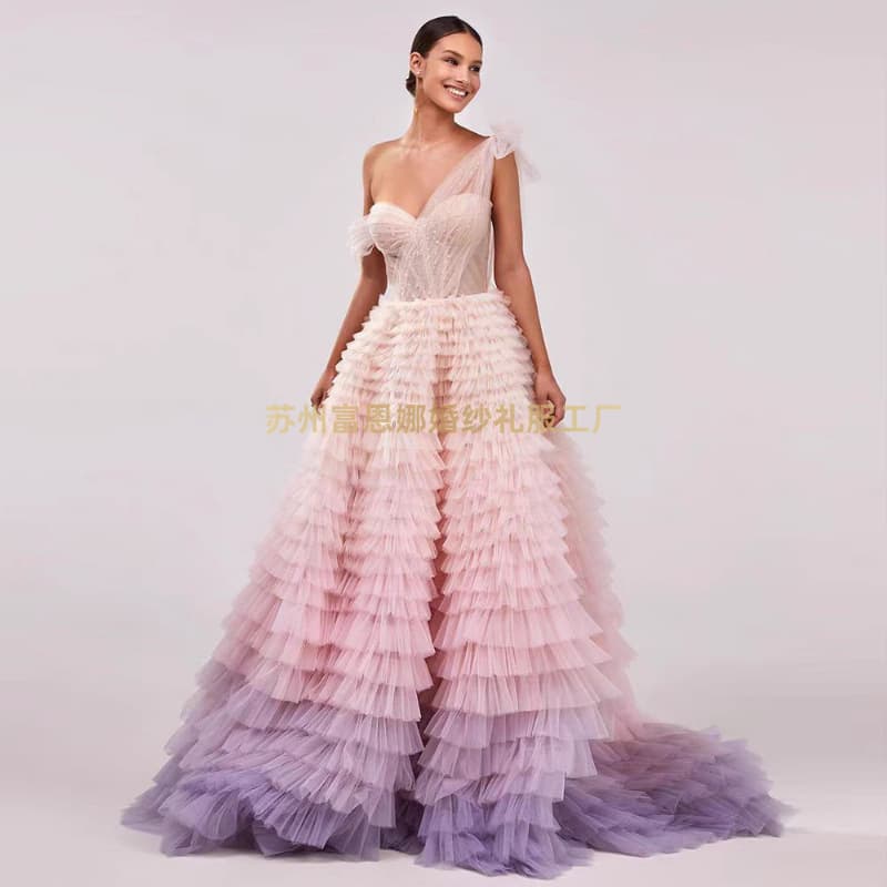 (Cross-border trading), shiffon elegant evening dress, graduation party