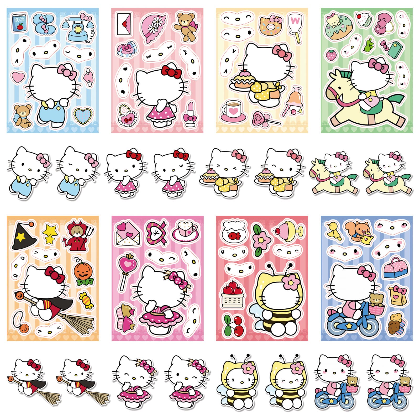 Sanrio, set, cartoon cute sticker, creative brainteaser 2
