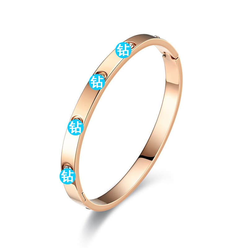 Women's bracelet stainless steel, 18 carat white gold, high-quality style, washable, does not fade 4