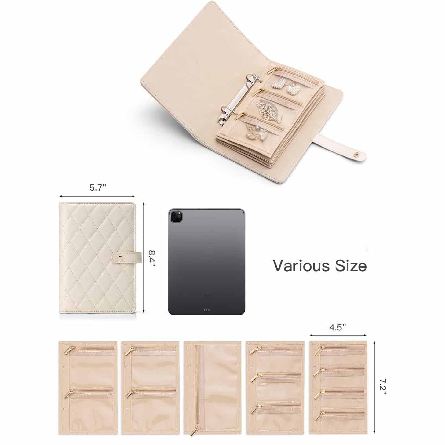 Foldable jewelry for traveling, storage bag, transparent swan with zipper, (Physicals), tear-off sheet 3