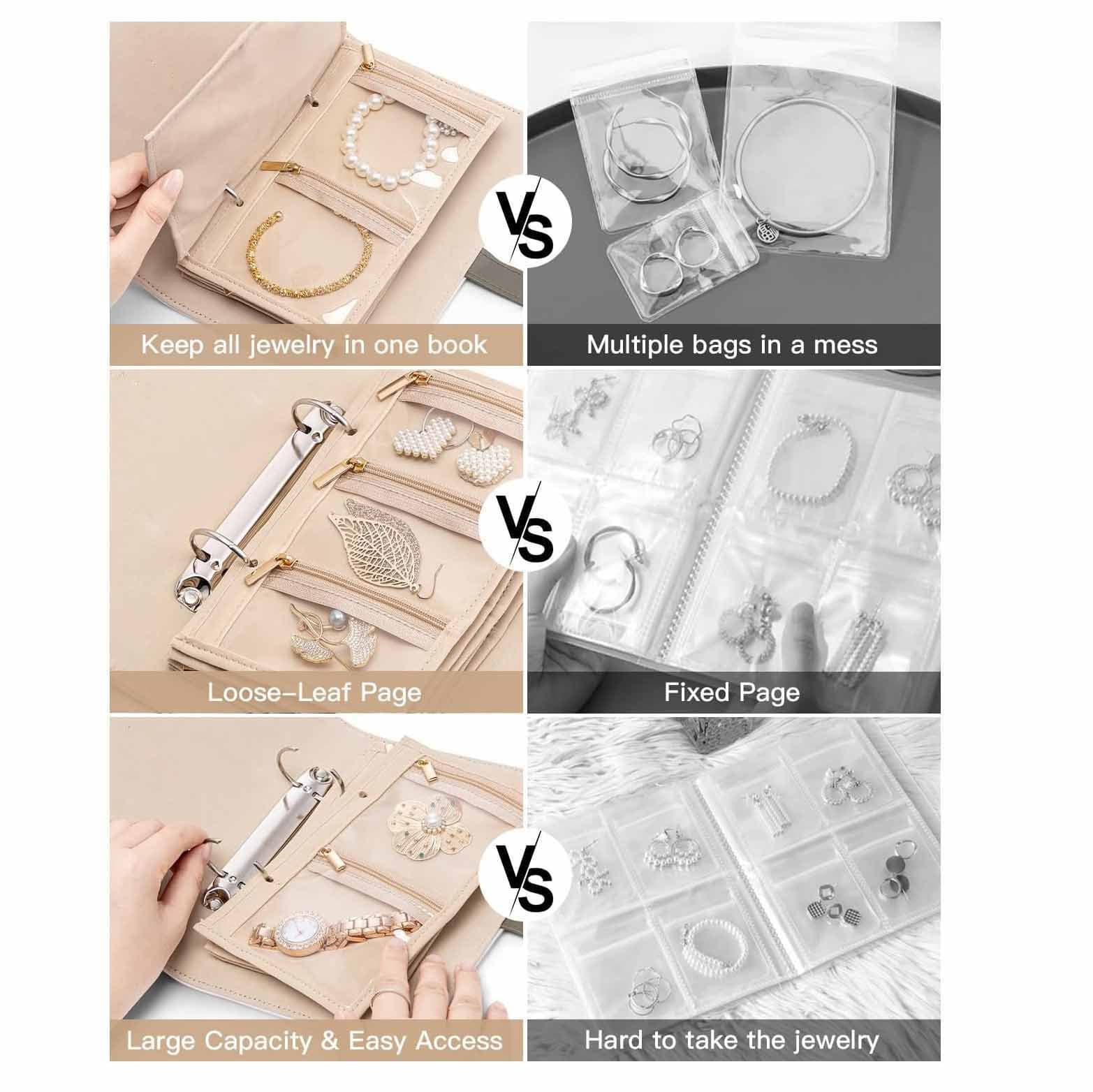 Foldable jewelry for traveling, storage bag, transparent swan with zipper, (Physicals), tear-off sheet 4