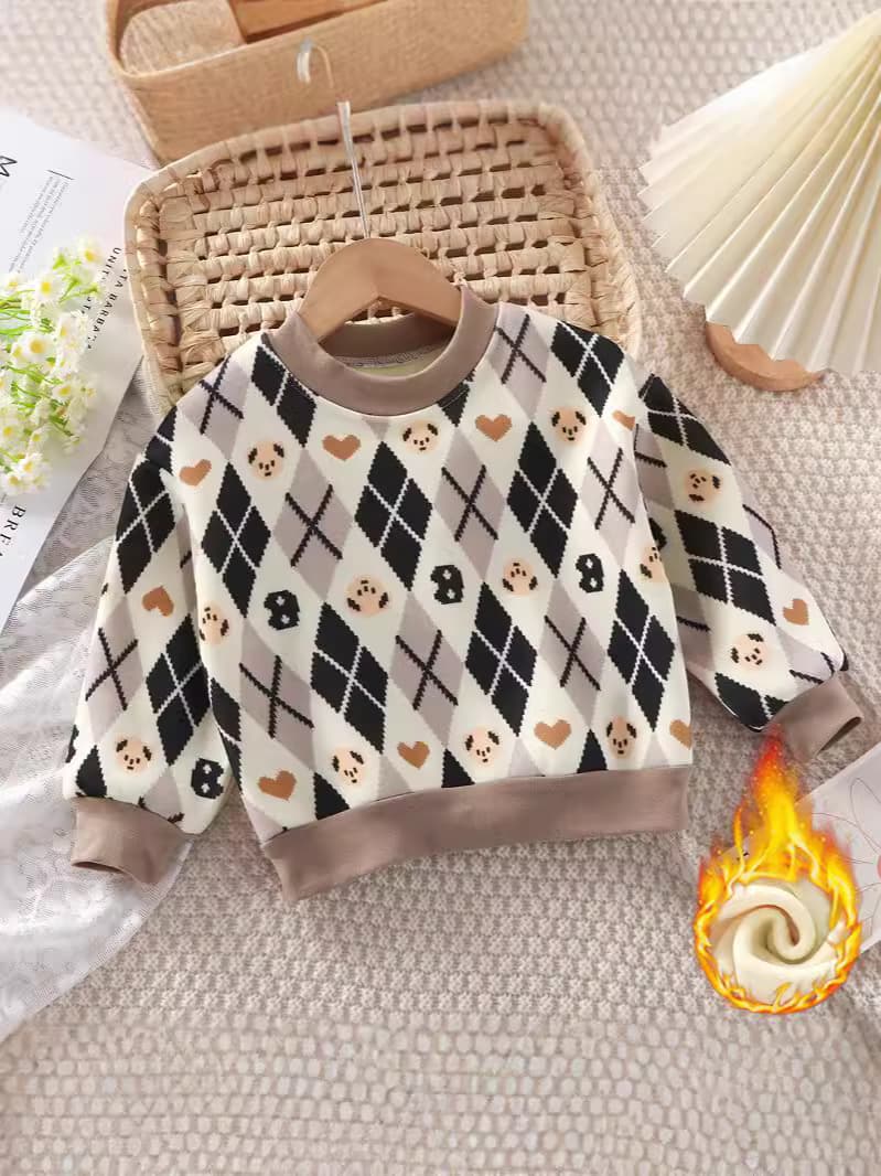 (Wholesale), children's fleece demi-season T-shirt for boys, sweater, keep warm sweatshirt, increased thickness, children's clothing 4
