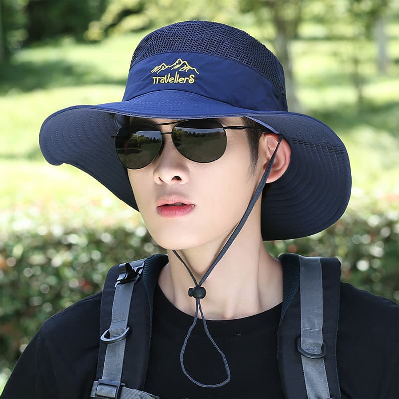 Men's summer travel thin breathable hat solar-powered, sun protection, UV protection