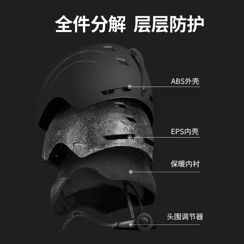 Ski helmet, equipment, keep warm protective gear for men and women, new collection 3
