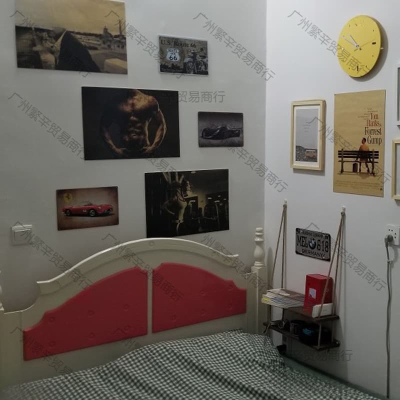 Retro leather poster, wall sticker for bedroom, nostalgia 3