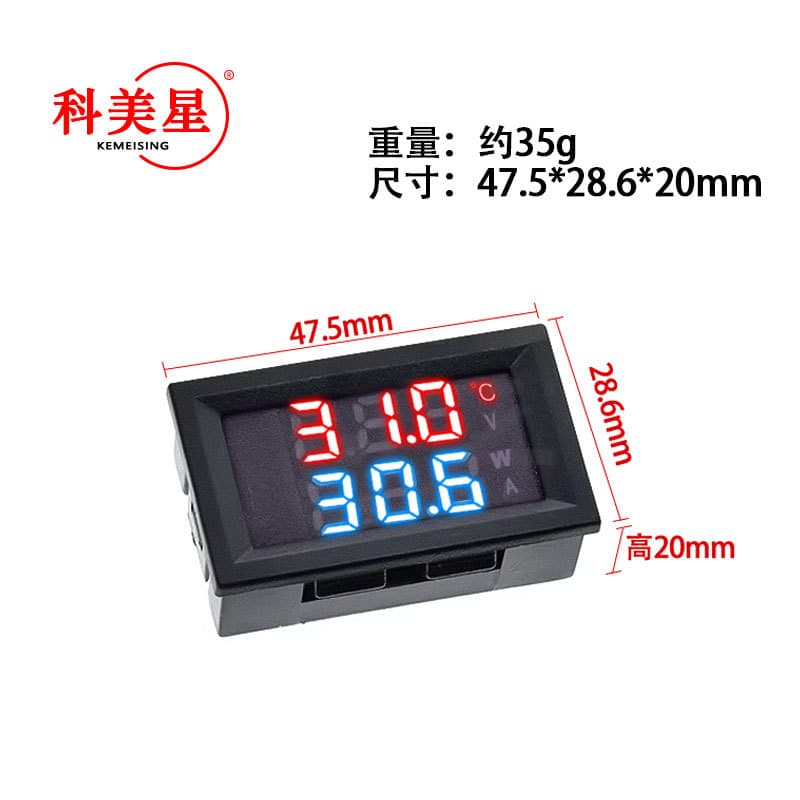 DC dual display dual temperature+ single voltage alternately display measurement measurement 4 ~ 30V direct power supply directly power supply 2