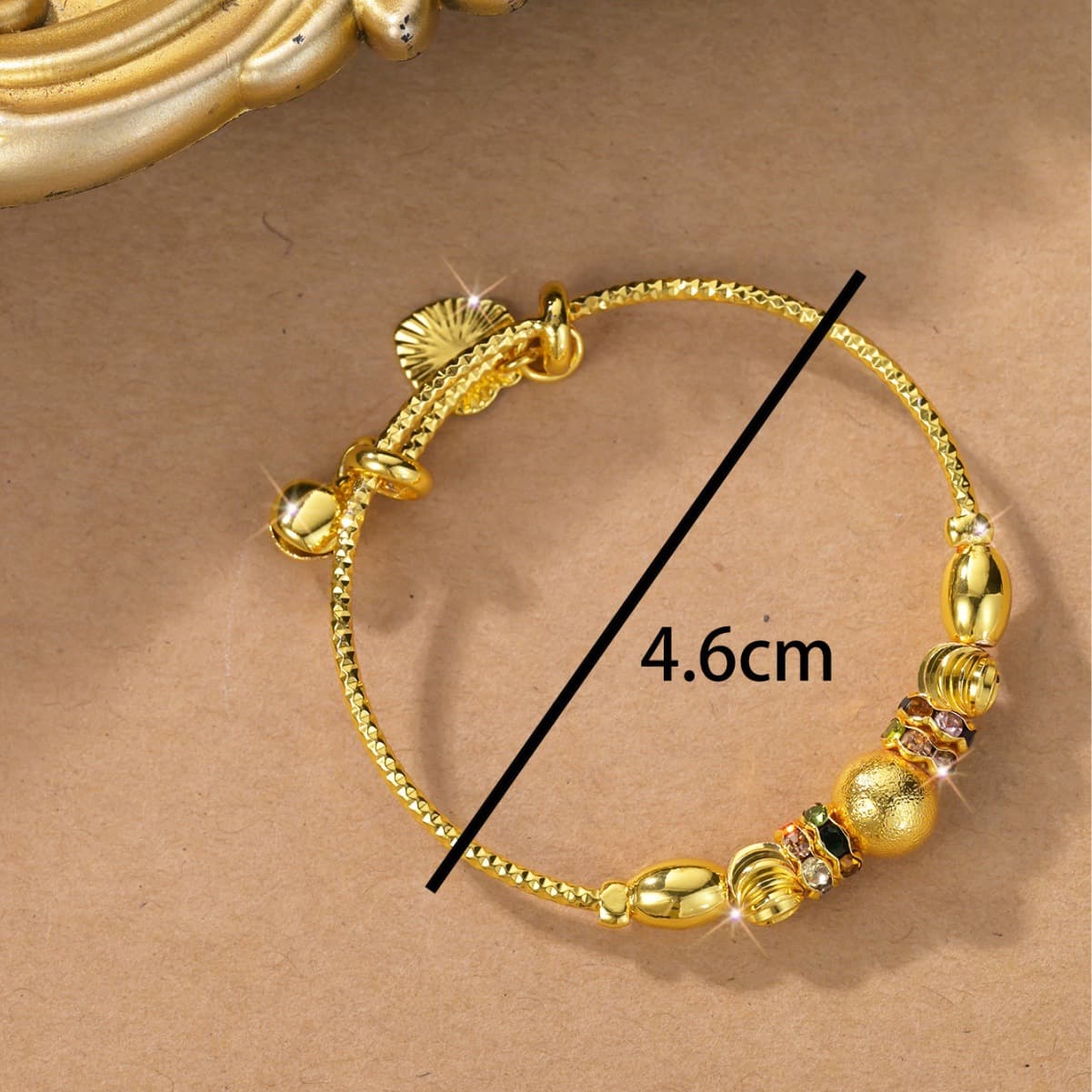 (Cross-border trading), (Wholesale), fashionable children's golden beaded bracelet, accessory, Birthday gift 3
