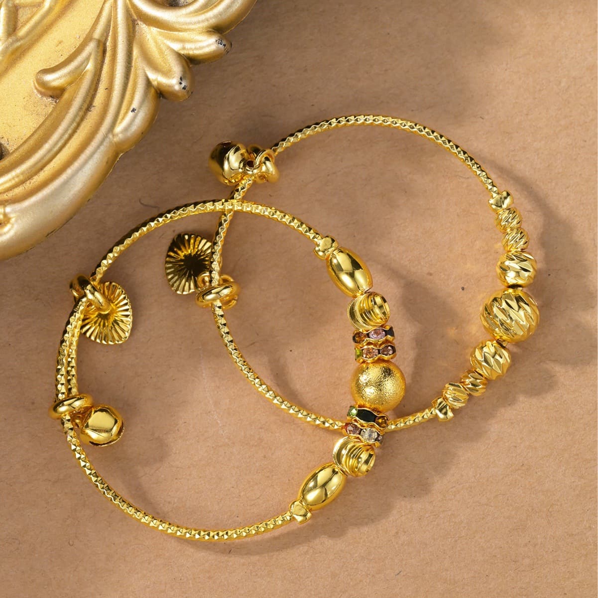 (Cross-border trading), (Wholesale), fashionable children's golden beaded bracelet, accessory, Birthday gift 4