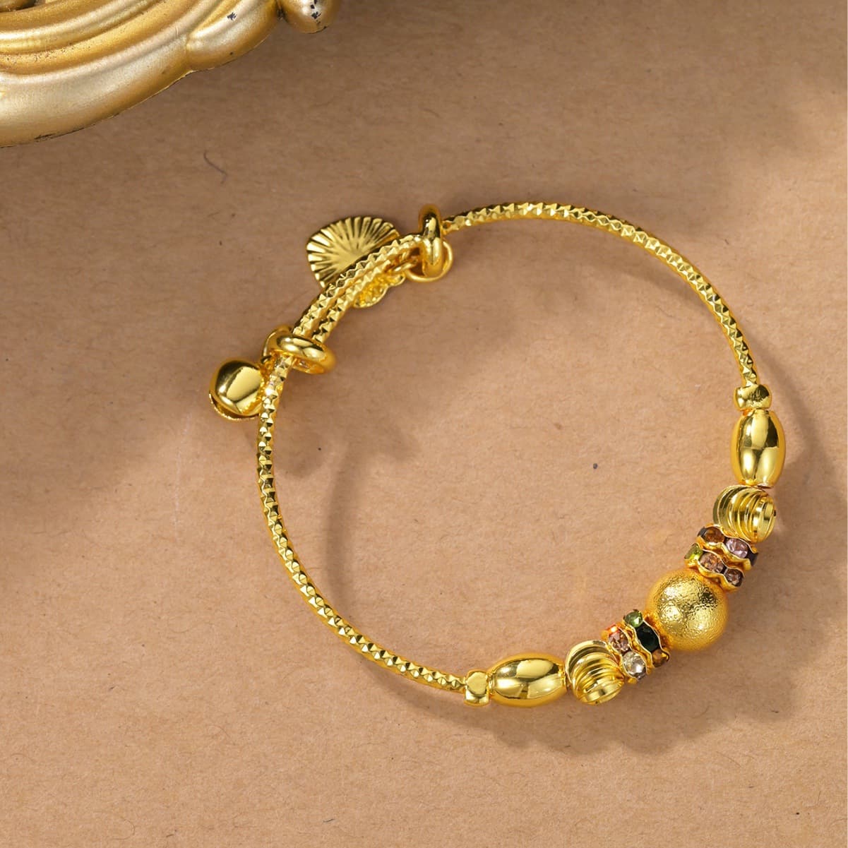 (Cross-border trading), (Wholesale), fashionable children's golden beaded bracelet, accessory, Birthday gift 5