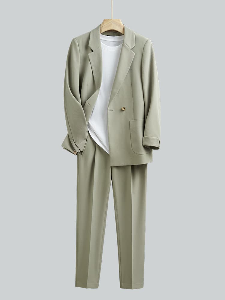 Japanese set, men's classic suit jacket, oversize, Korean style 3
