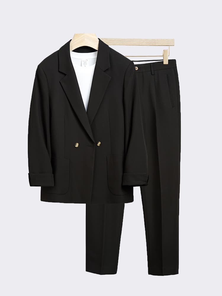Japanese set, men's classic suit jacket, oversize, Korean style 4