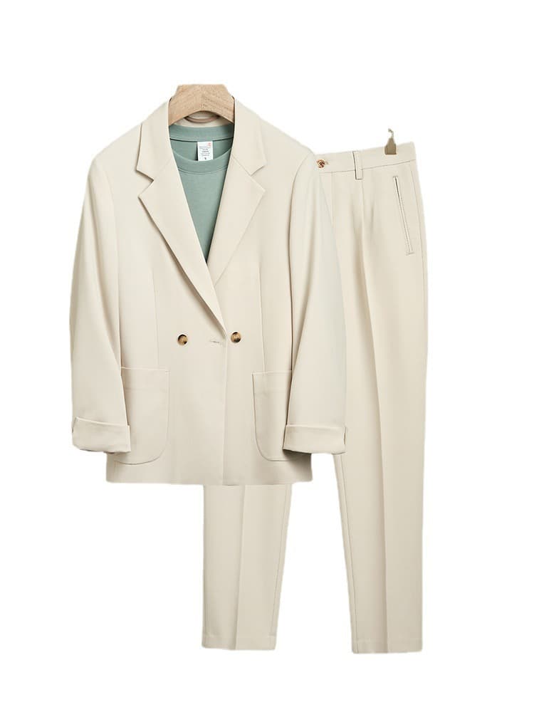 Japanese set, men's classic suit jacket, oversize, Korean style 5