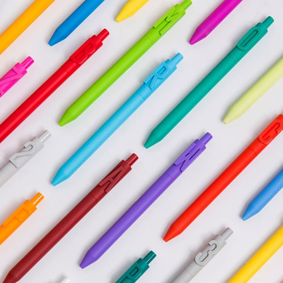 KACO letter pen Digital pen Student pen color Pen Pen Pen Plumbing neutral black pen 0.5 you can add logo 1