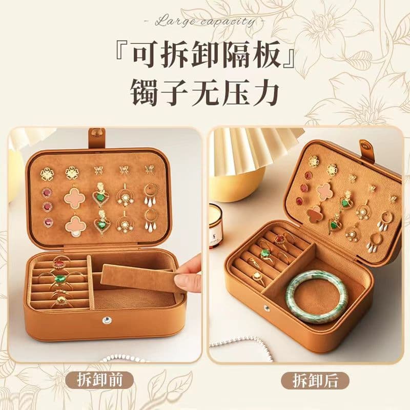 Retro storage system, accessory, storage box, necklace and earrings, ring, jewelry, light luxury style, high-quality style 4