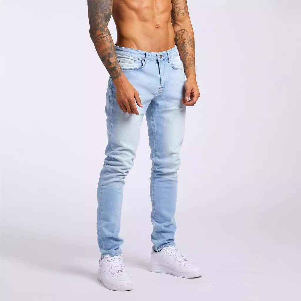 (Cross-border trading), denim trousers, brand elastic rostometer, European style, Aliexpress, slim fit 2