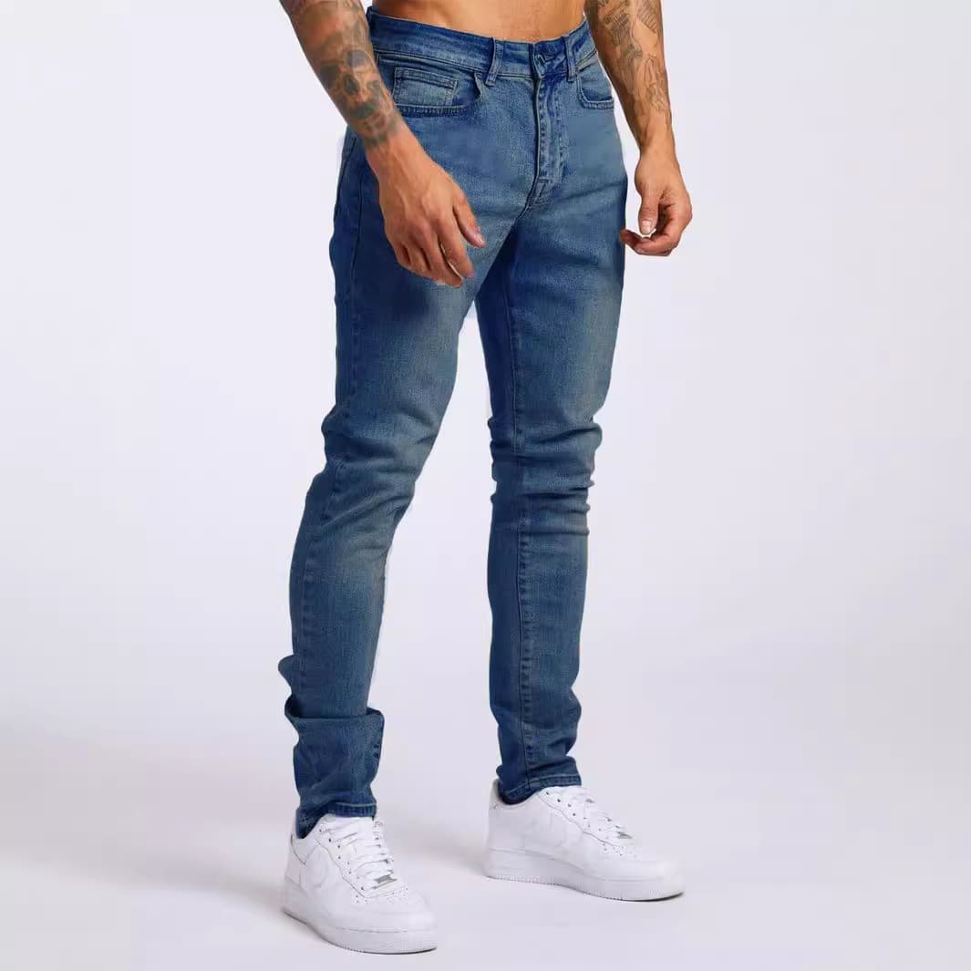 (Cross-border trading), denim trousers, brand elastic rostometer, European style, Aliexpress, slim fit 4