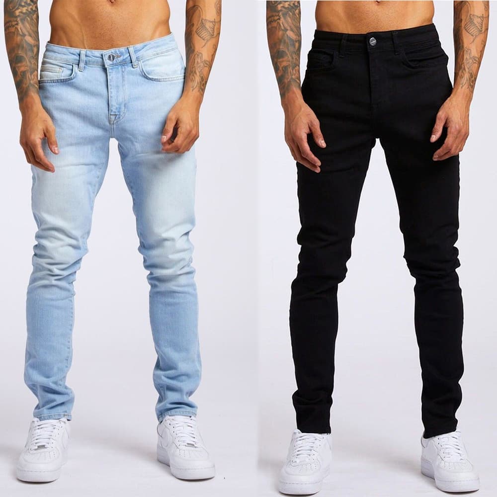 (Cross-border trading), denim trousers, brand elastic rostometer, European style, Aliexpress, slim fit 1