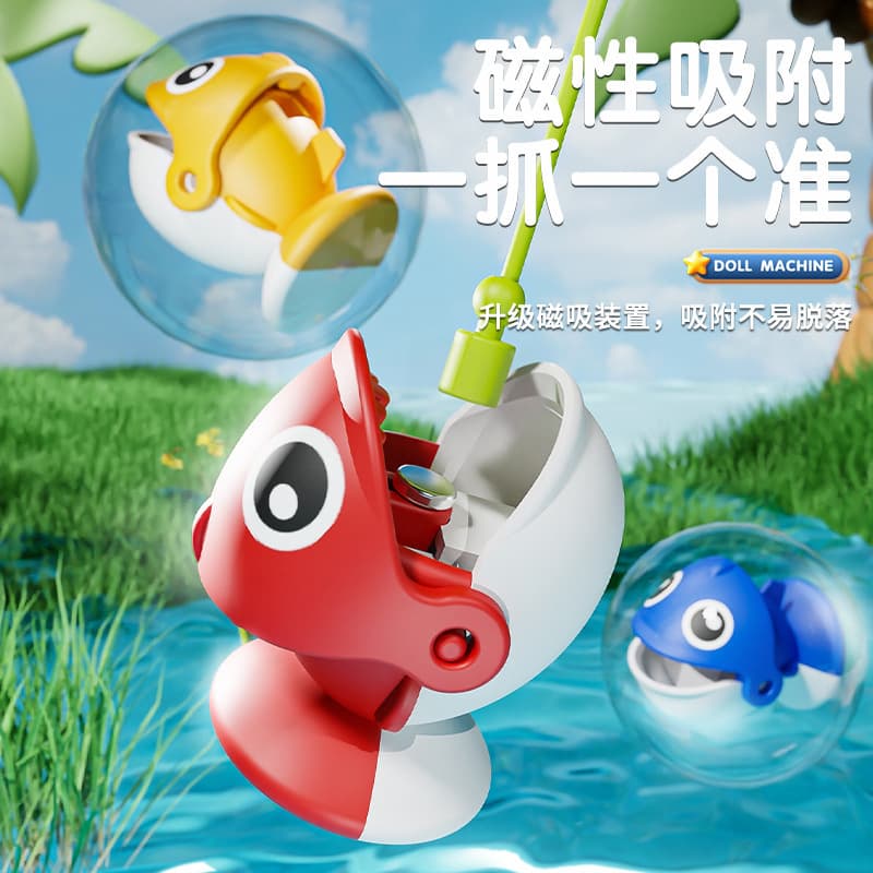 Children's magnetic electric big rotating interactive fishes for fishing for boys and girls, early education, for children and parents 4