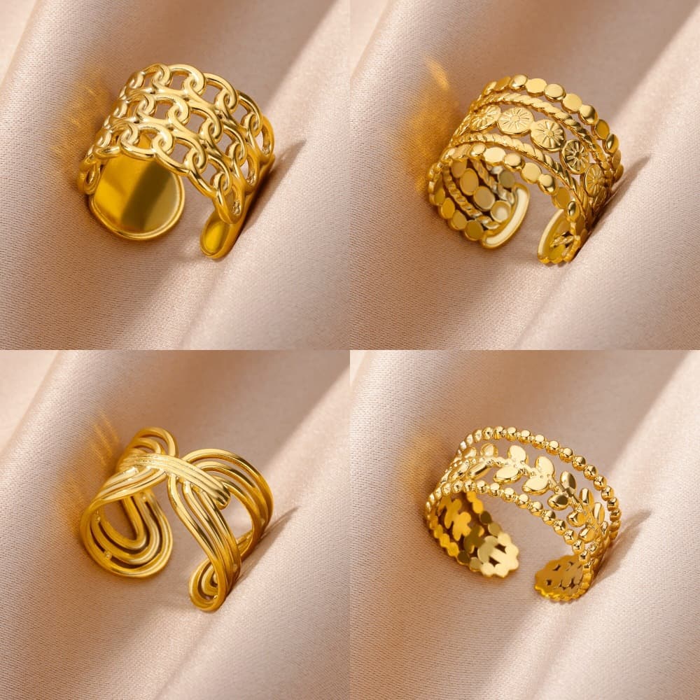 Stainless Steel Rings for Women Jewelry Accessories Simple v 2