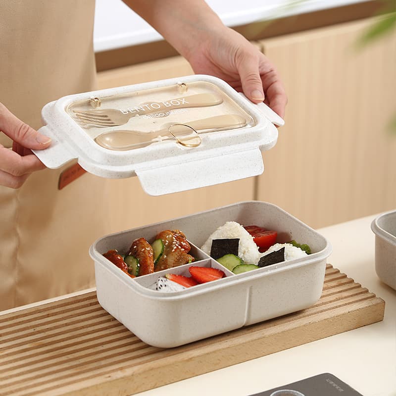 Lunch boxes can enter the microwave oven office worker lunch box for light food loss separation lunch box students lunchbox 3