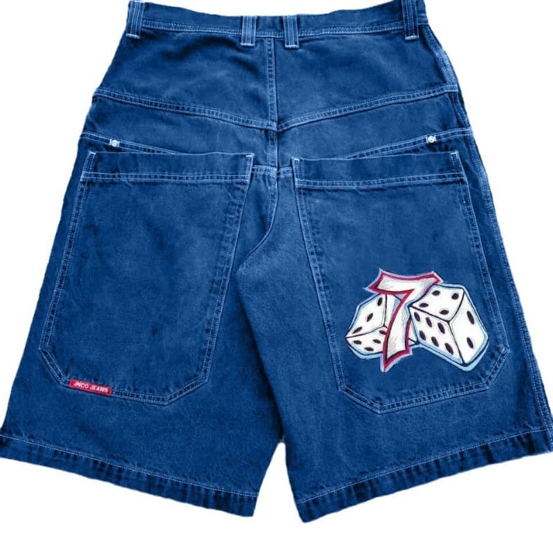 (Cross-border trading), jeans, trousers hip-hop style, with embroidery, loose fit 3