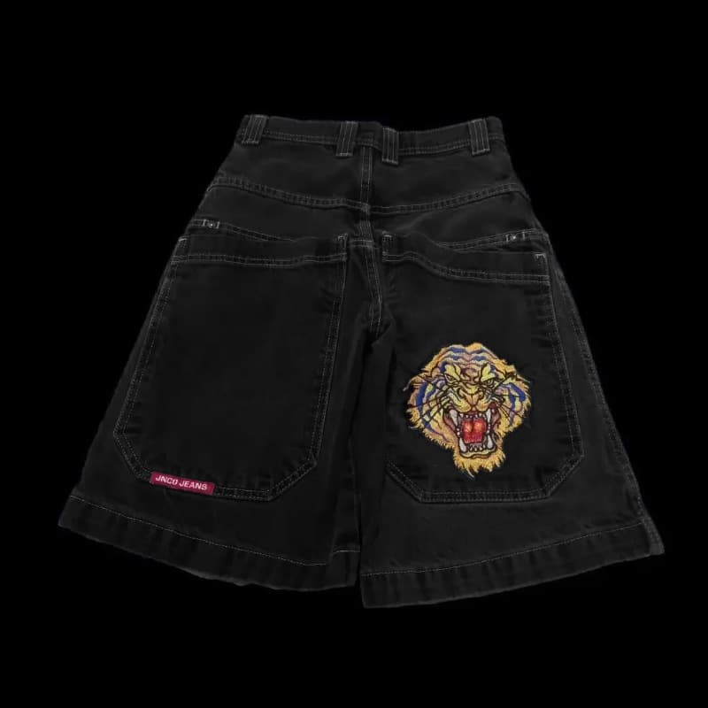 (Cross-border trading), jeans, trousers hip-hop style, with embroidery, loose fit 4
