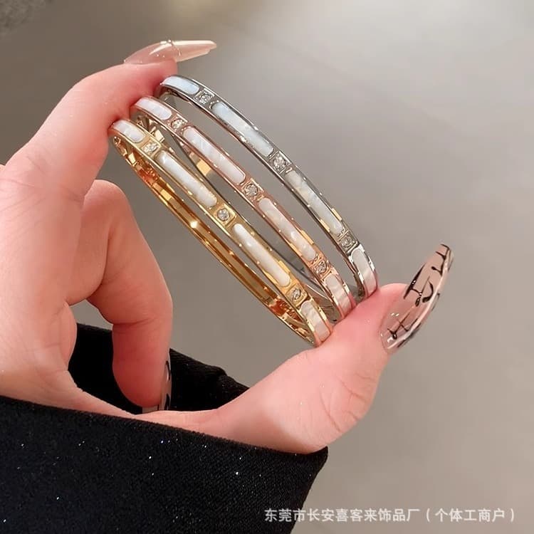 Bamboo women's bracelet stainless steel, jewelry, accessory, high-quality style 1