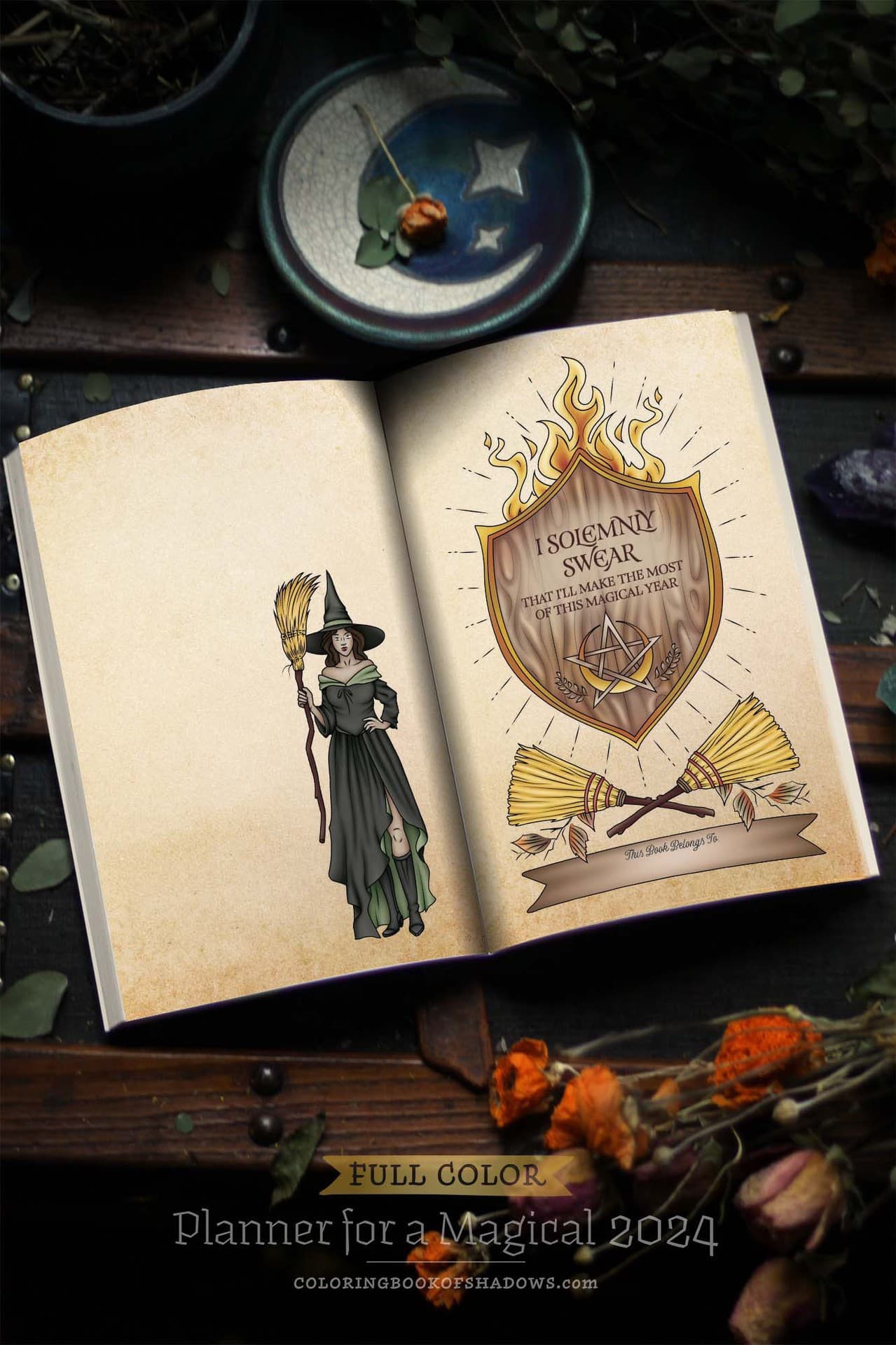 Cross -border new product Planner for a Magical 2024 Planner Illustration Magic Book 4