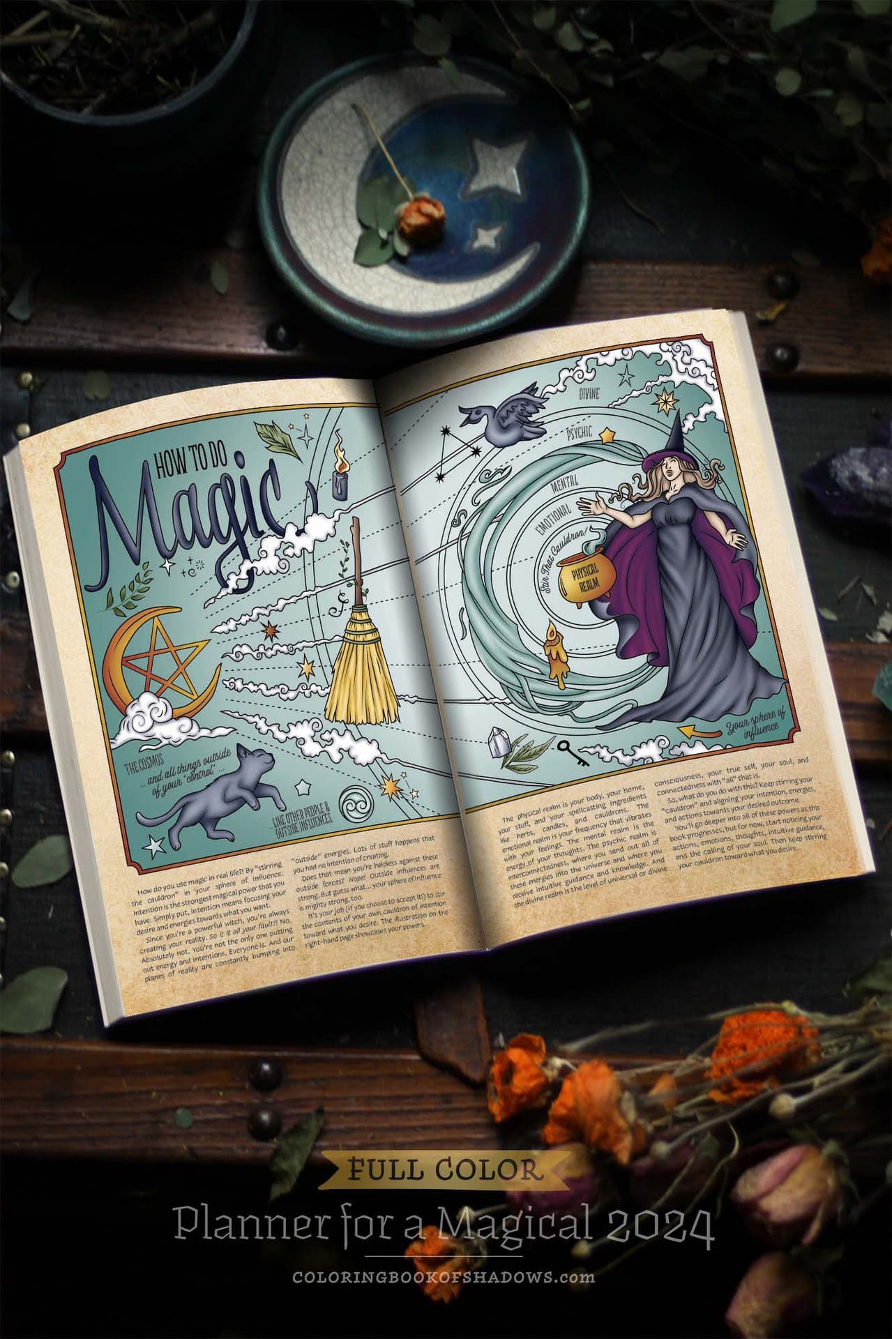Cross -border new product Planner for a Magical 2024 Planner Illustration Magic Book 5