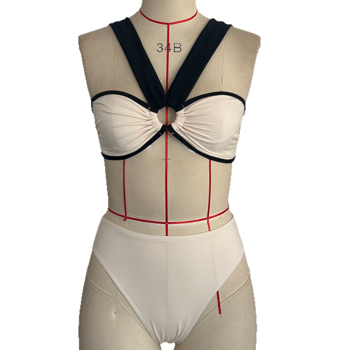 Split set, swimwear, European style, 3 piece set, tight, fitted 5