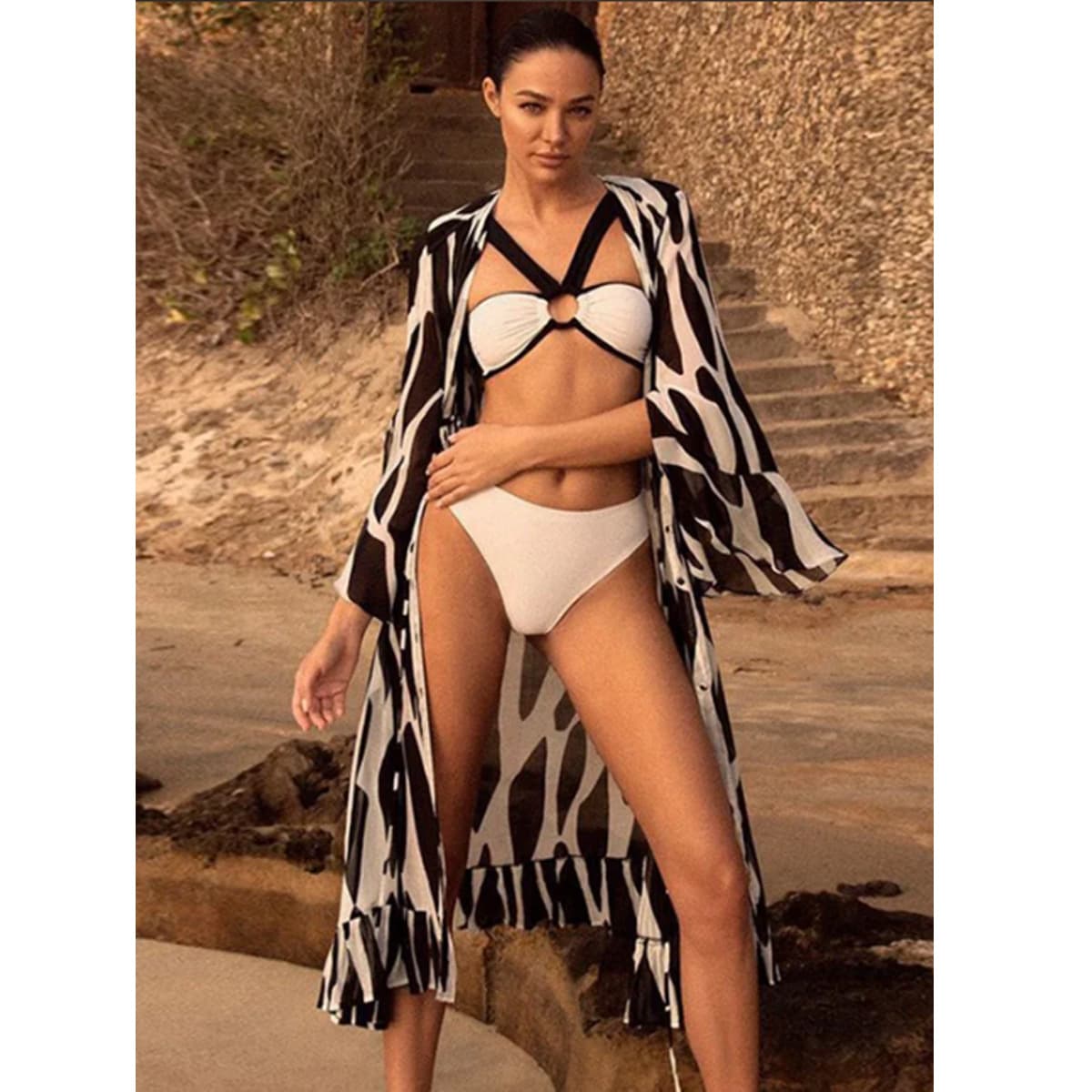 Split set, swimwear, European style, 3 piece set, tight, fitted 1