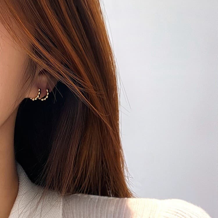 Elegant universal brand earrings, silver 925 sample, 750 sample gold, simple and elegant design 4
