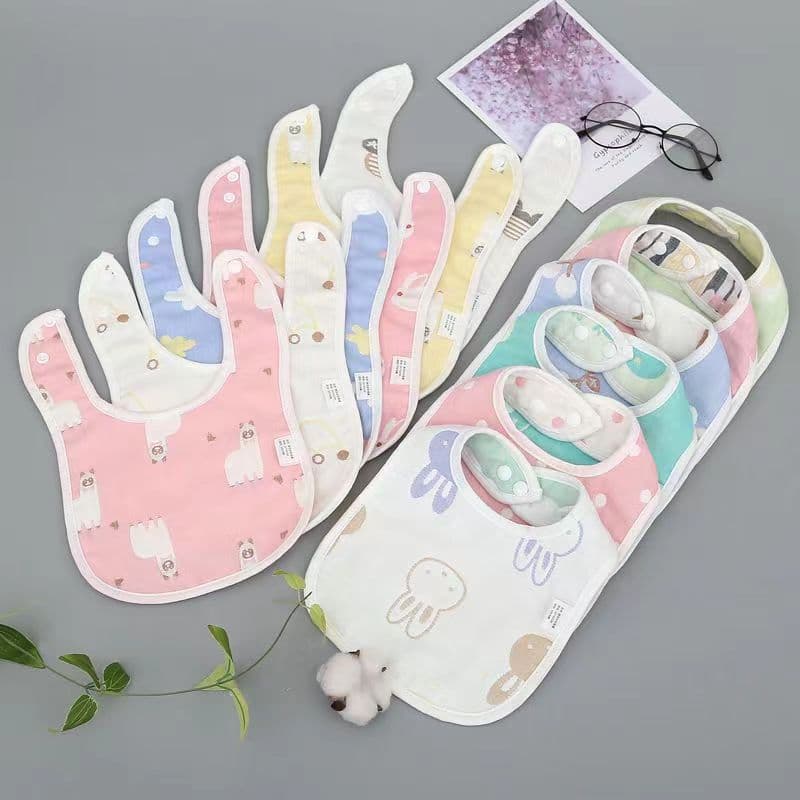 Breathable soft gauze eating bib 3