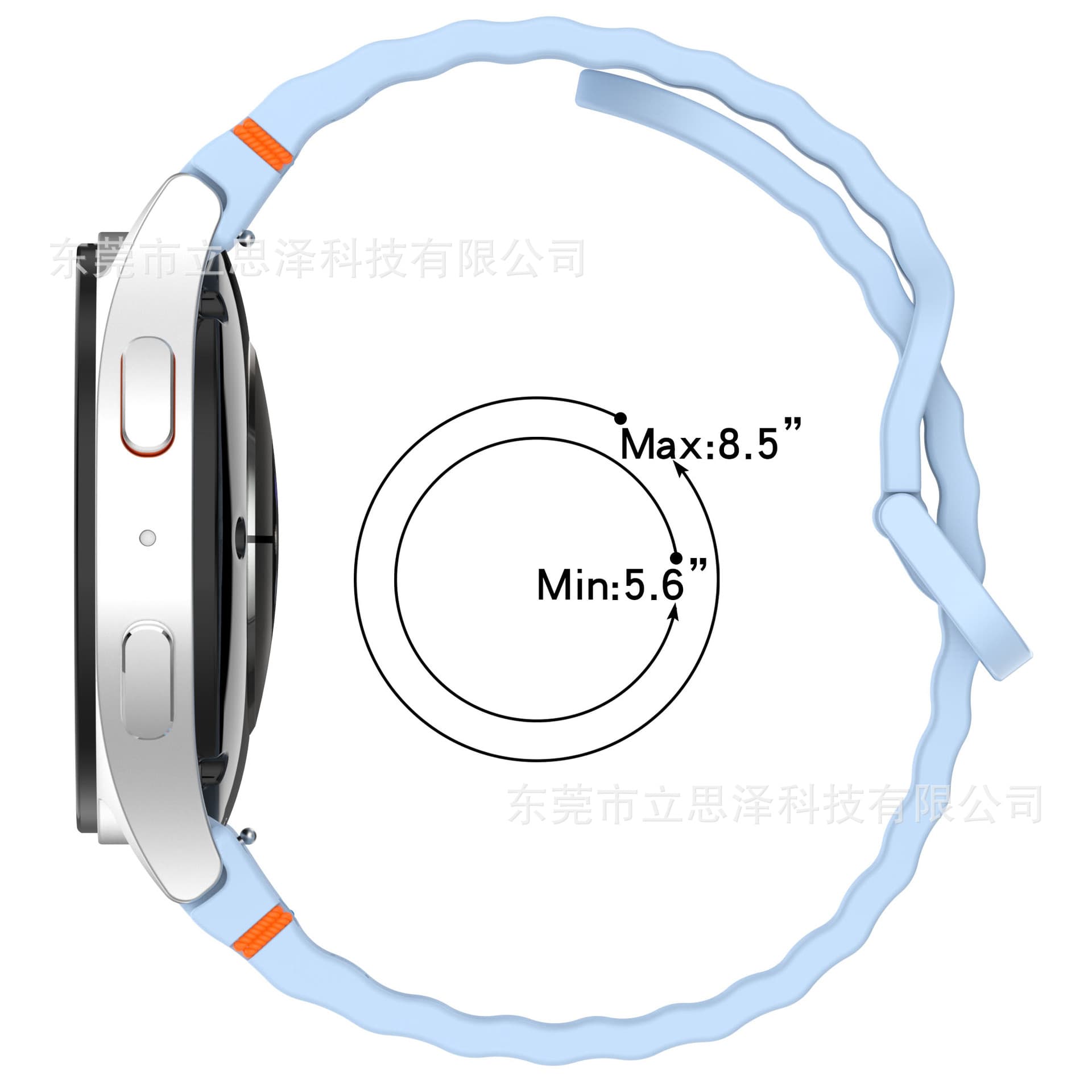 Silicone Watch Strap for Samsung Galaxy Watch 7 - Wave Design 5