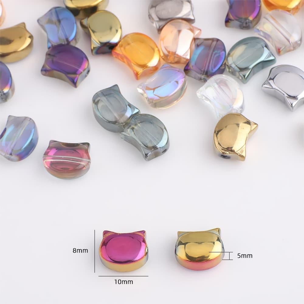 Glass bracelet, necklace, beads, accessory, accessories, handle, mobile phone, 8×10mm, DIY 2