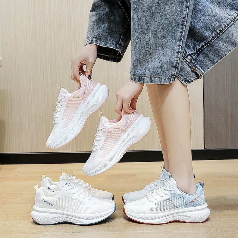 (Cross-border trading), fashionable breathable sports white shoes, for running 2