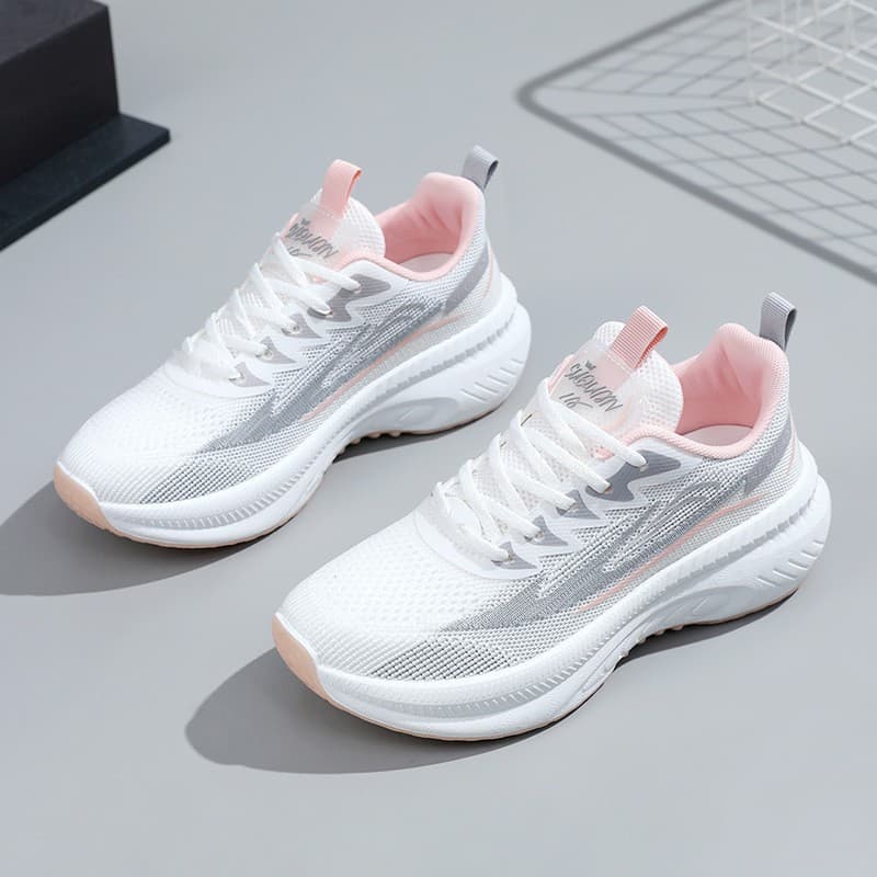 (Cross-border trading), fashionable breathable sports white shoes, for running 4