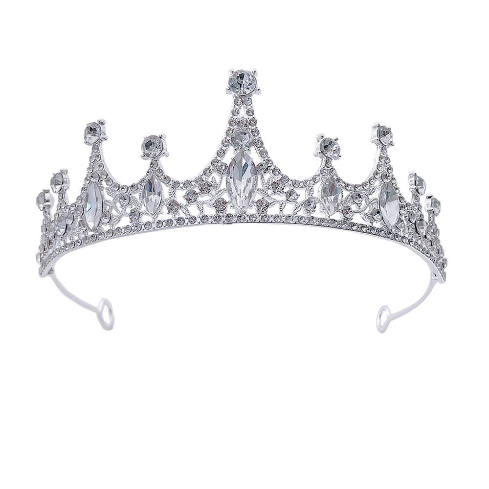Hair accessory for bride, metal crown, Lolita style, diamond encrusted 5