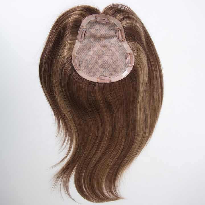 [Silk Base Top Ash Brown Women Human Hair Topper For White] 1
