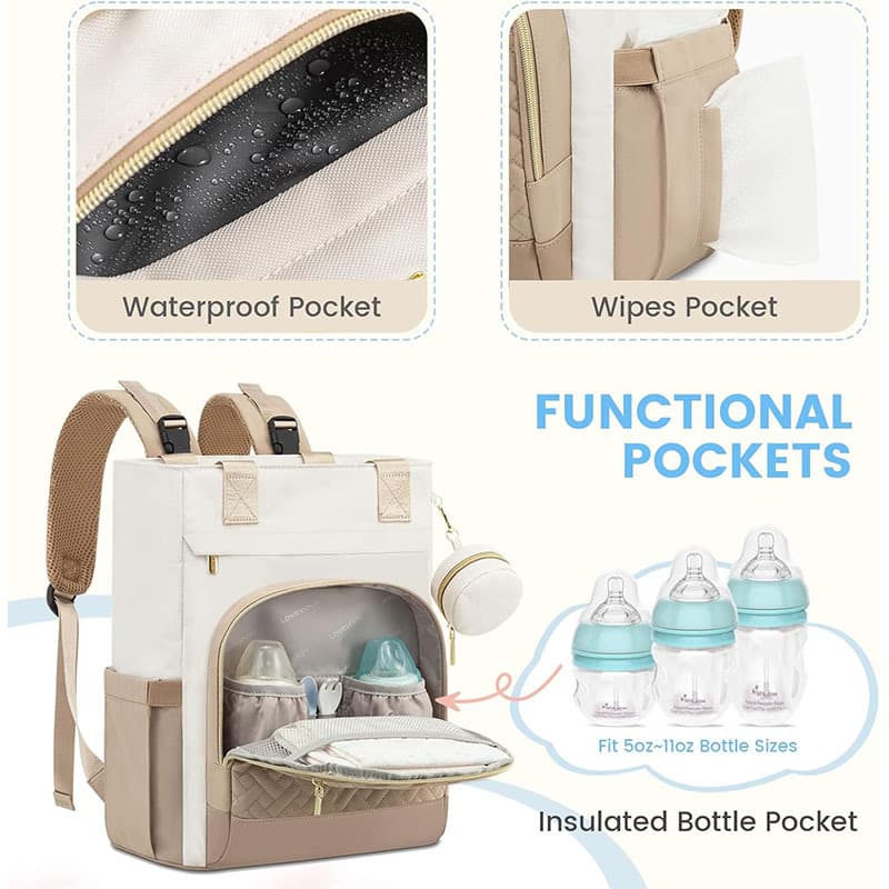 Cute diaper, cloth bag, children's backpack, waterproof pacifier 2
