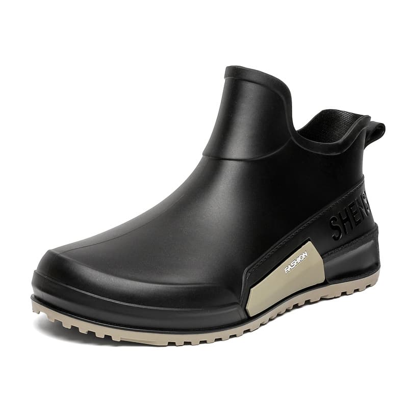 Cross-border fashion short rain boots for men, versatile outerwear for couples, water shoes, non-slip kitchen rubber shoes, waterproof car wash shoes for women 5