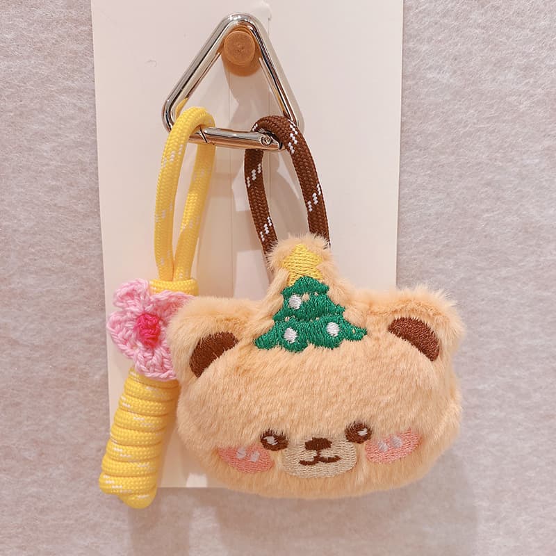 Cloth, rabbit with clove mushrooms, doll, keychain, mobile phone, bag decoration, 10145A 2