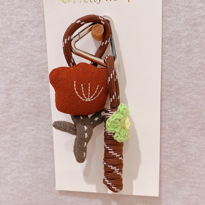 Cloth, rabbit with clove mushrooms, doll, keychain, mobile phone, bag decoration, 10145A 4