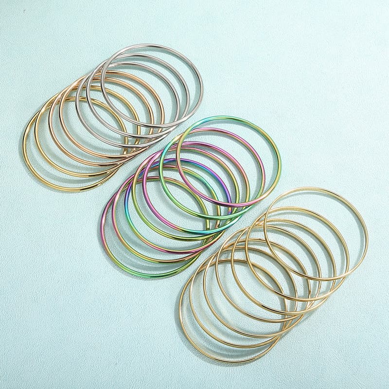 (Wholesale), glossy polishing cloth stainless steel, bracelet, ring, simple and elegant design 2
