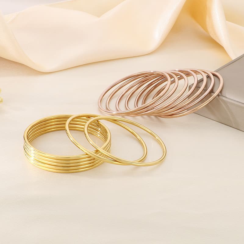 (Wholesale), glossy polishing cloth stainless steel, bracelet, ring, simple and elegant design 1