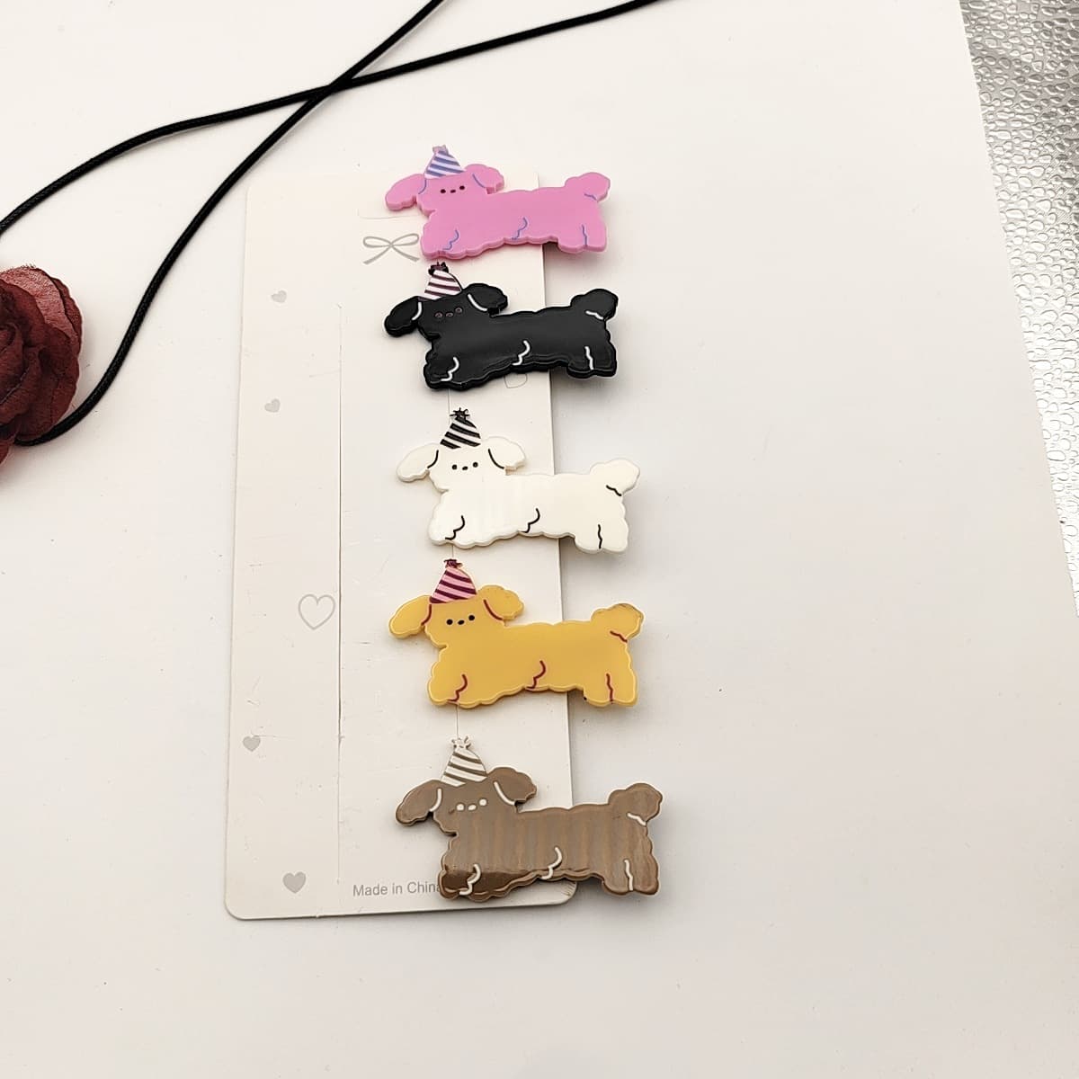 Hair accessory, acrylic sticker, cartoon mobile phone, bib, DIY 3