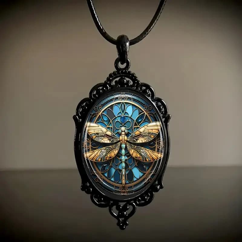 Fashionable glass necklace, jewelry, 1 pieces, Birthday gift 3