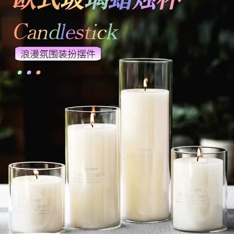 Transparent candle, glass aromatherapy, simple and elegant design, European style 1
