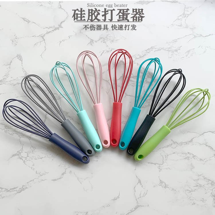 6-inch silicone egg whisk egg cream whisk mini whisk mini kids kitchen baking tool 1